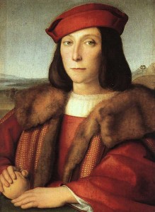 Arte,Pintura,Itália,RAFAEL SANZIO,Retrato de Francesco Maria della Rovere, 1514 Museu Czartoryski, Cracovia